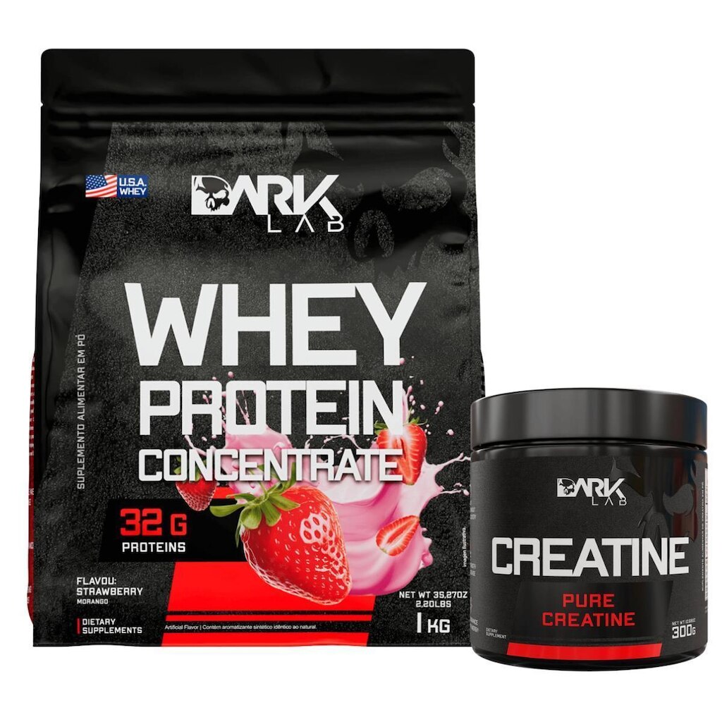 Whey Concentrado 1kg \ Creatina 300g Dark Lab